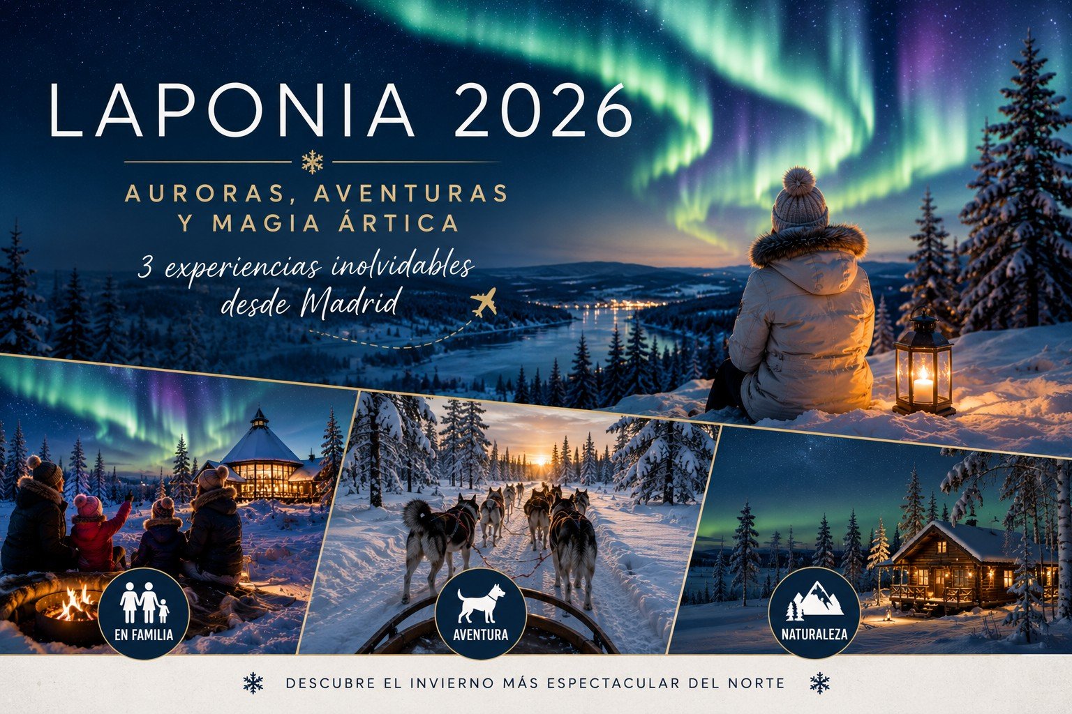 Laponia 2026: Auroras Boreales, nieve y experiencias árticas desde Madrid